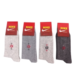 جوراب مردانه طرح لوزی بسته 4 عددی