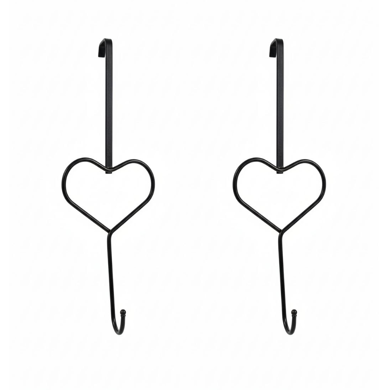 آویز لباس پشت دری تکی طرح قلب بسته دوتایی