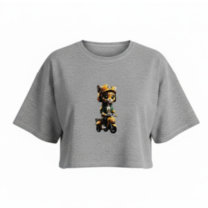 کراپ تاپ زنانه طرح موتو کت