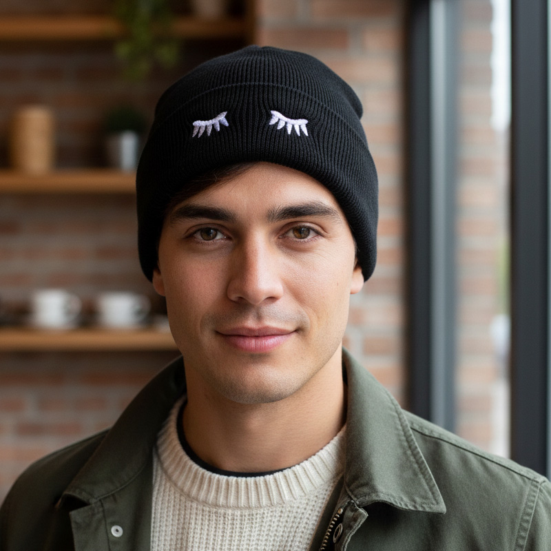 کلاه بافتنی طرح پلک - Image 13