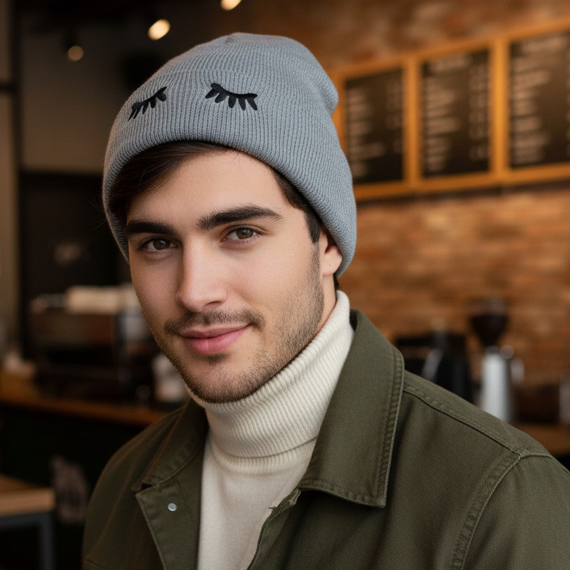 کلاه بافتنی طرح پلک - Image 11