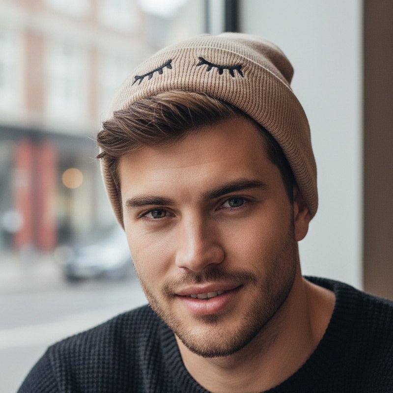 کلاه بافتنی طرح پلک - Image 17