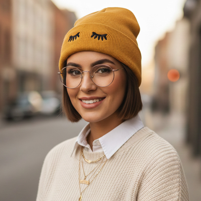 کلاه بافتنی طرح پلک - Image 8