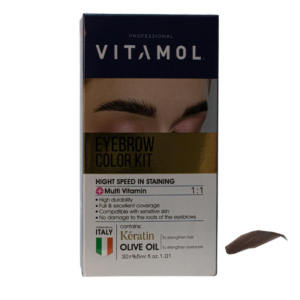 کیت رنگ ابرو ویتامول شماره BS رنگ بلوند دودی روشن 30ml
