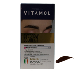 کیت رنگ ابرو ویتامول شماره CH1 رنگ بلوند شکلاتی تیره 30ml