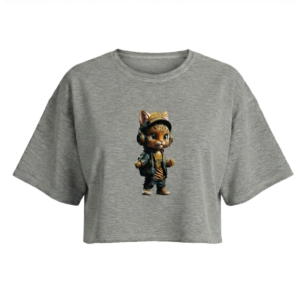 کراپ تاپ زنانه طرح کیتی استایل