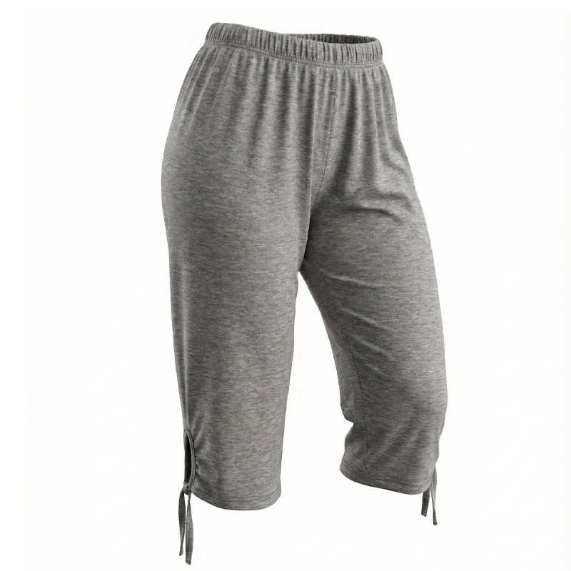 ست کراپ تی شرت و شلوارک زنانه طرح کیتی استایل طوسی تیره - Image 3