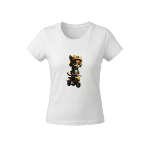 تیشرت دخترانه آستین کوتاه مدل موتو کت