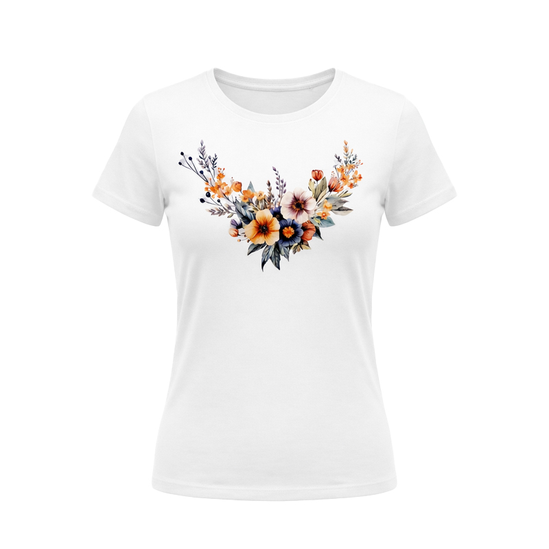 تیشرت زنانه آستین کوتاه مدل Vintage Flor