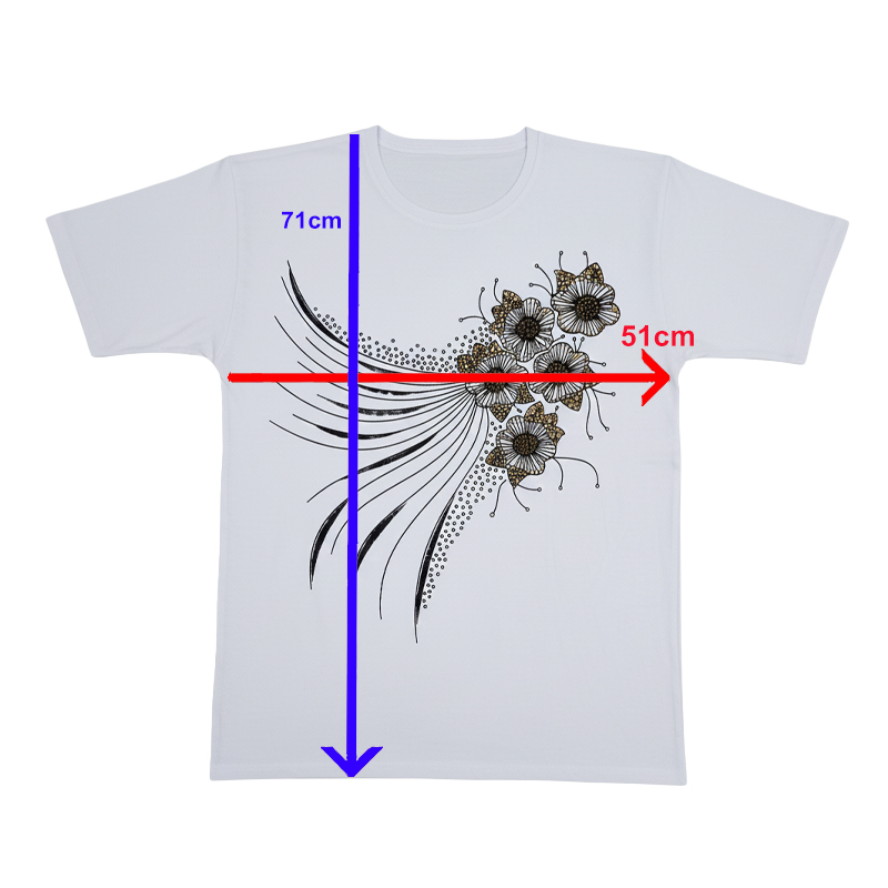 تیشرت زنانه آستین کوتاه مدل گل قهوه ای - Image 4