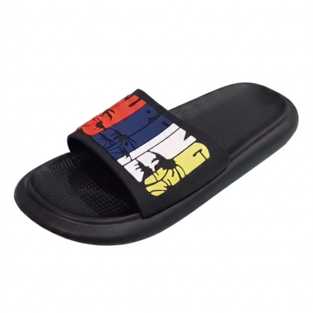 دمپایی مردانه اسلاید ژلهای با طرح گرافیکی رنگی