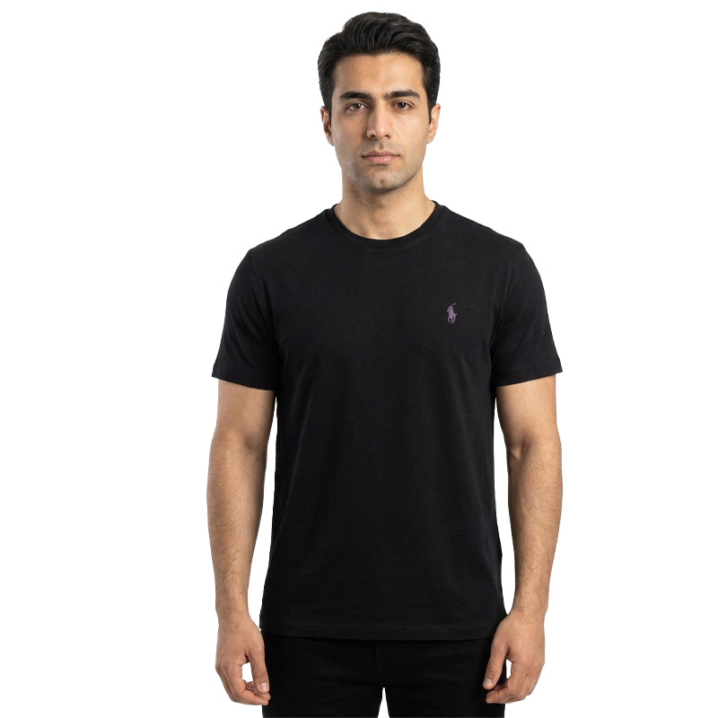 تیشرت مردانه نخ پنبه مشکی - Image 4