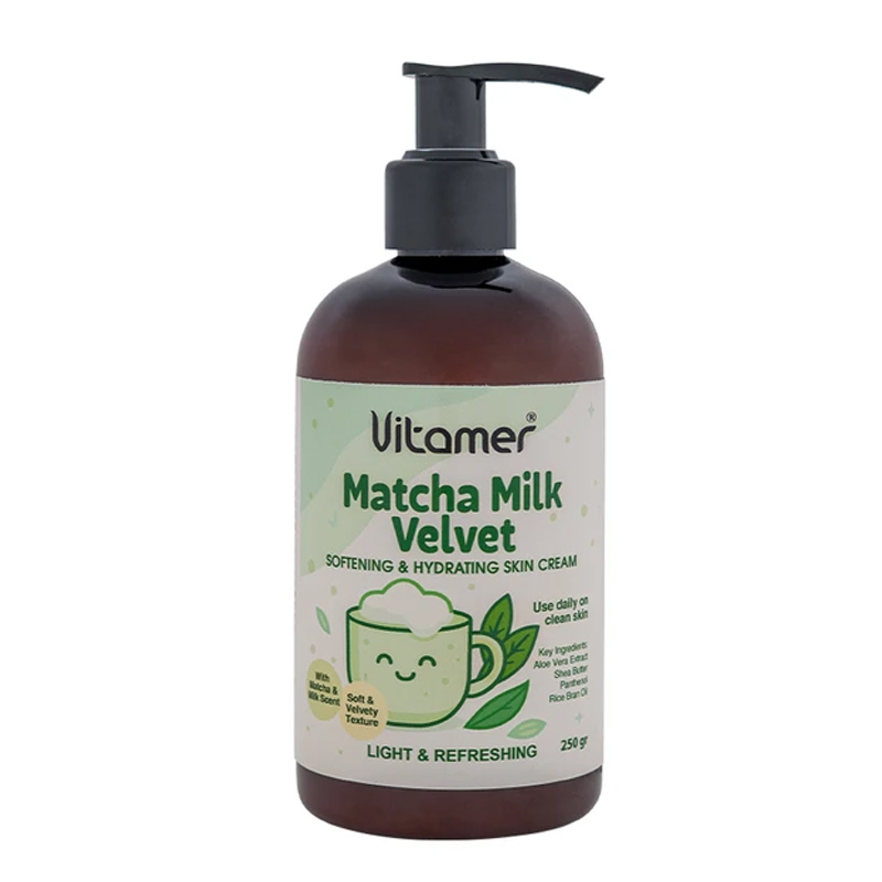 کرم آبرسان ویتامر مدل Matcha Milk Vlevet