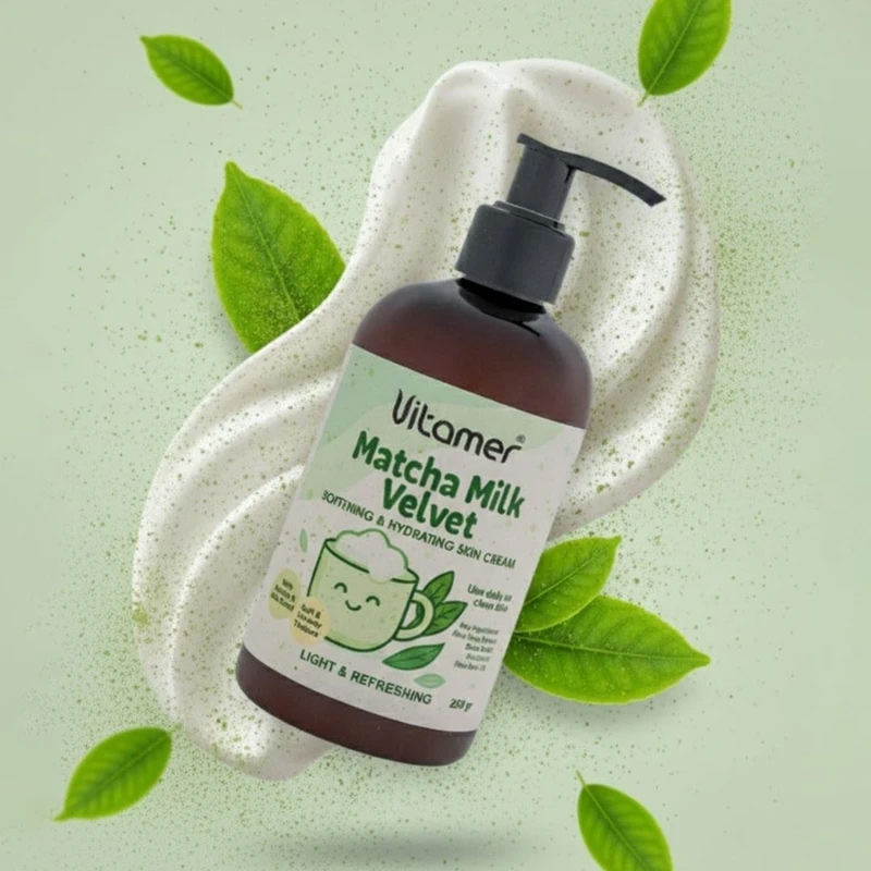 کرم آبرسان ویتامر مدل Matcha Milk Vlevet حجم 250 میلی لیتر - Image 2